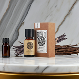 AKARZ pure vanilla essential oil bottle for aromatherapy, scent blending, and home wellness routines.