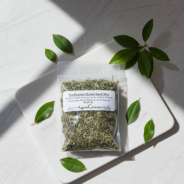 Purification Herbal Spell Mix 1oz herbal blend pouch for spellwork, cleansing rituals, and spiritual purification.