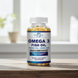 Purified Fish Oil Omega-3 formula in softgel form for brain support, heart care, and everyday nutritional balance.