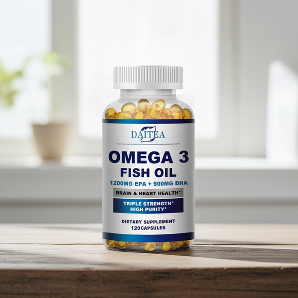 Purified Fish Oil Omega-3 formula in softgel form for brain support, heart care, and everyday nutritional balance.