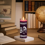 Purple Commanding Black Candle 7 day jar candle for prayer, candle rituals, and focused spiritual practice.