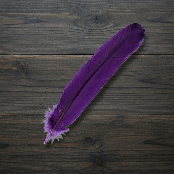 Purple Feather 12 inch craft feather for costume design, floral arrangements, and decorative crafts.