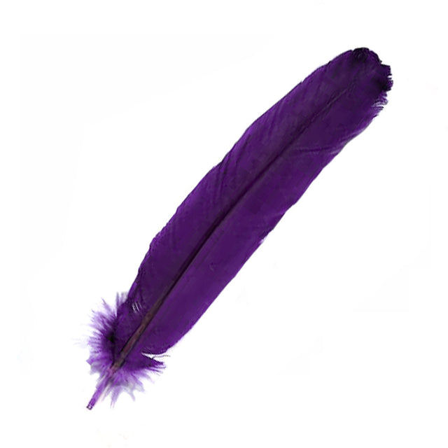 Purple Feather 12 inch craft feather for costume design, floral arrangements, and decorative crafts.