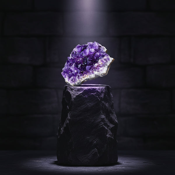 Purple Pink Brazilian Amethyst Crystal rare bi-colour amethyst specimen for spiritual healing and altar display.