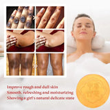 PWYUMAN Body Whitening Soap showing skin brightening benefits for even, radiant skin tone.