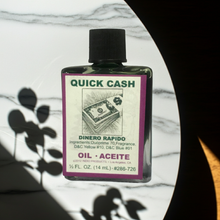 Quick Cash Wish Oil bottle for luck, cash flow rituals, and spiritual prosperity use.