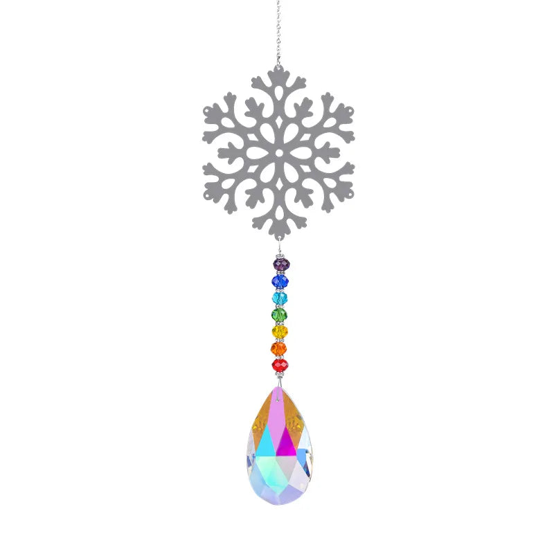 Crystal Sun Catcher Prism Rainbow Chaser crystal decor piece for window hanging, sun-catching, and room decoration.