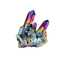 Rainbow Titanium Quartz Crystal Cluster for meditation, home décor, and crystal collecting.