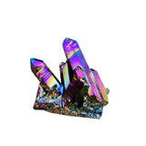 Rainbow Titanium Quartz Crystal Cluster for meditation, home décor, and crystal collecting.
