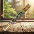 Rainstick large dot-painted percussion instrument for meditation music, sound rituals, and decorative display.
