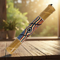 Rainstick small dot-painted percussion instrument for meditation music, sound rituals, and decorative display.