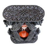 Ram Gargoyle sand timer sculpture for gothic desk decor, study room accents, and decorative timekeeping display.