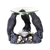Ravens oil burner for essential oil warming, aromatherapy, and altar decor.
