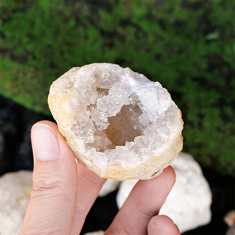 Raw Agate Geode Crystal Cluster Specimen for meditation, home décor, and crystal collecting.