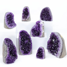 Raw Amethyst Geode Crystal Cluster for meditation, home décor, and crystal collecting.