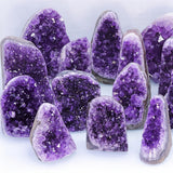 Raw Amethyst Geode Crystal Cluster for meditation, home décor, and crystal collecting.