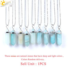 Raw look hexagonal bullet crystal necklace pendant for natural crystal styling, spiritual wear, and casual fashion use.