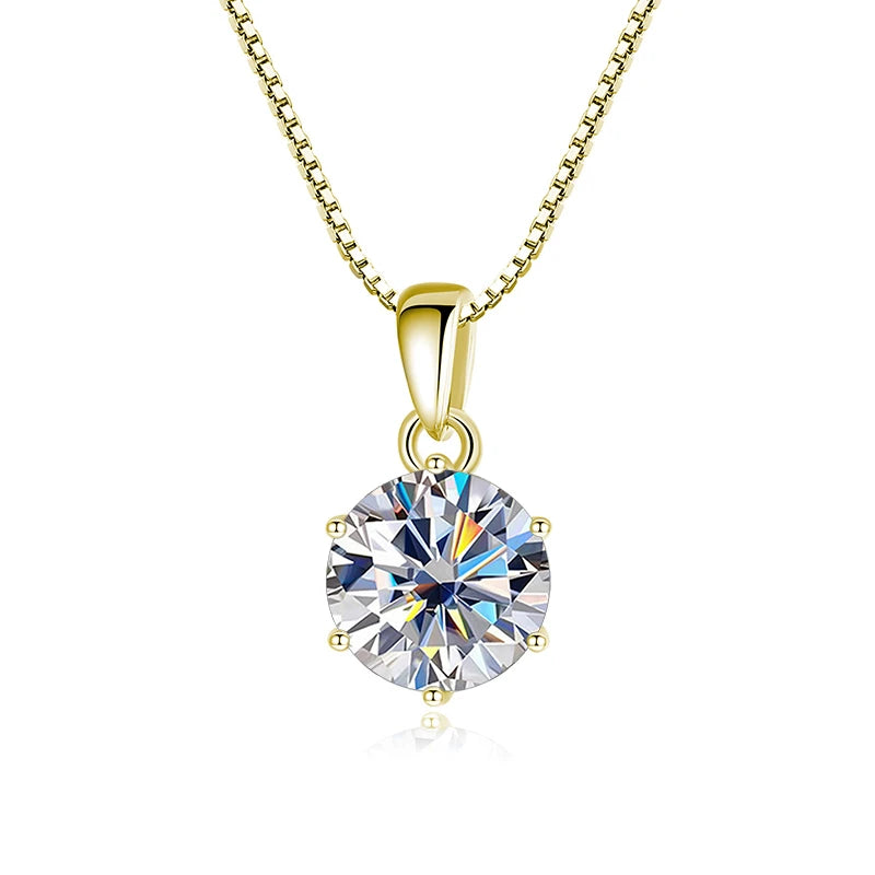 Real Moissanite gift pendant necklace for her for birthdays, Valentine’s Day, and elegant keepsake gifting.