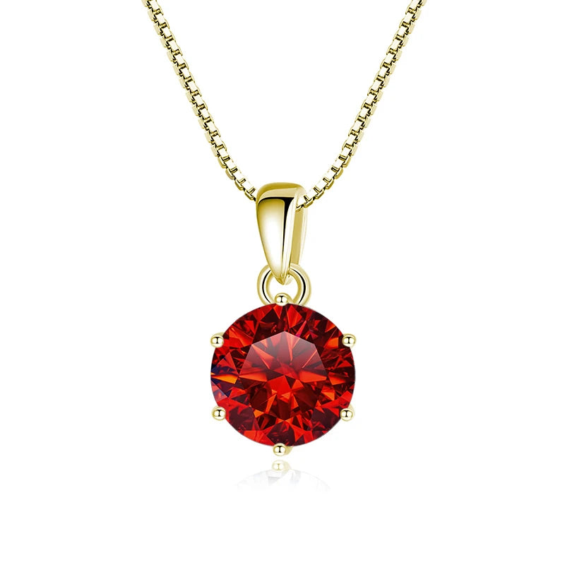 Real Moissanite pendant necklace for women gift jewelry for birthdays, anniversaries, and elegant everyday wear.