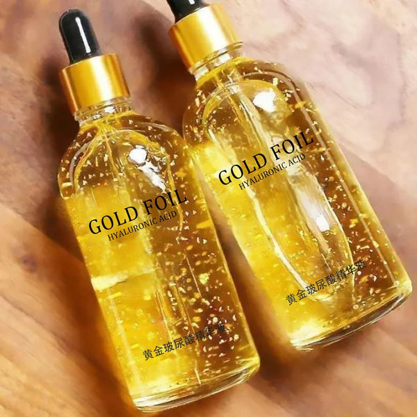 REAROYA 24K Gold Hyaluronic Acid Face Serum 100ml for hydrating skin, improving radiance, and daily anti-aging care.