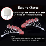 Rechargeable tea light candles LED set for party decor, wedding tables, and long-lasting ambient lighting.