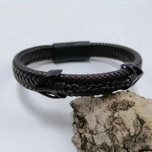 Red black alternative leather wrist cuff bracelet for streetwear fashion, concert outfits, and bold accessory use.