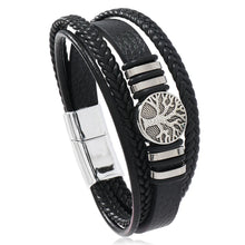 Red black leather punk wristband cuff bracelet for alternative street style, casual outfits, and statement wristwear use.