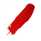 Red Feather 12 inch decorative feather for costume design, craft projects, and event decoration.