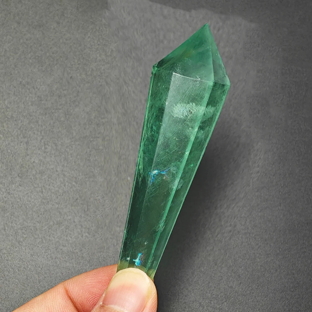 Red Glue Flower & White Crystal Quartz Wand for meditation, energy healing, and home décor.