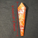 Red Glue Flower & White Crystal Quartz Wand for meditation, energy healing, and home décor.