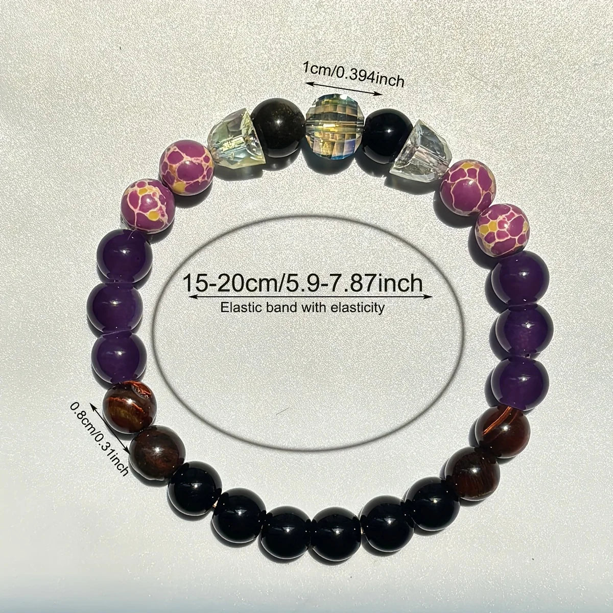 Red Tiger Eye & Imperial Jasper energy bracelet with natural stone beads for focus, grounding, and crystal-inspired daily wear.
