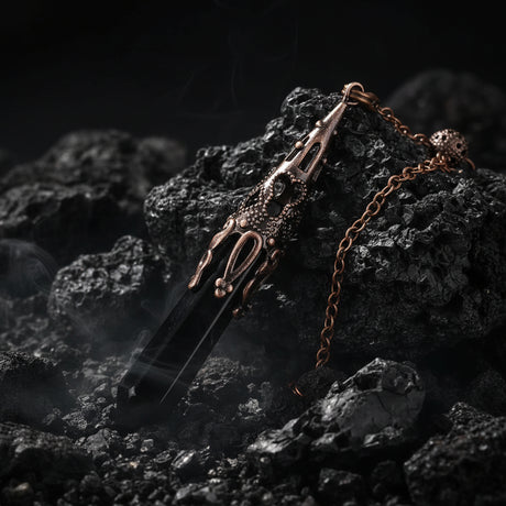 Reiki & Black Obsidian Crystal Pendulum for dowsing, divination, and energy work.