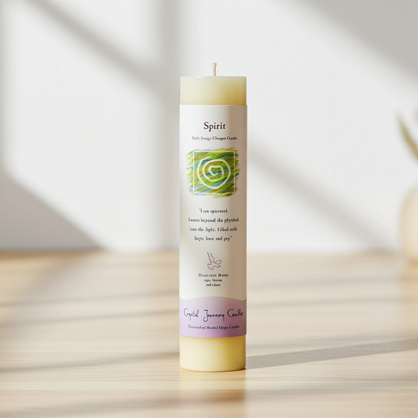 Reiki Herbal Pillar Candle Spirit pillar candle for energy cleansing, meditation, and spiritual practice.