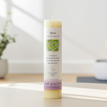 Reiki Herbal Pillar Candle Spirit herbal pillar candle for reiki sessions, chakra work, and calming rituals.