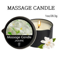 Relaxation massage candle with essential oils in a warming wax jar for stress relief, body massage, and calming evening routines.