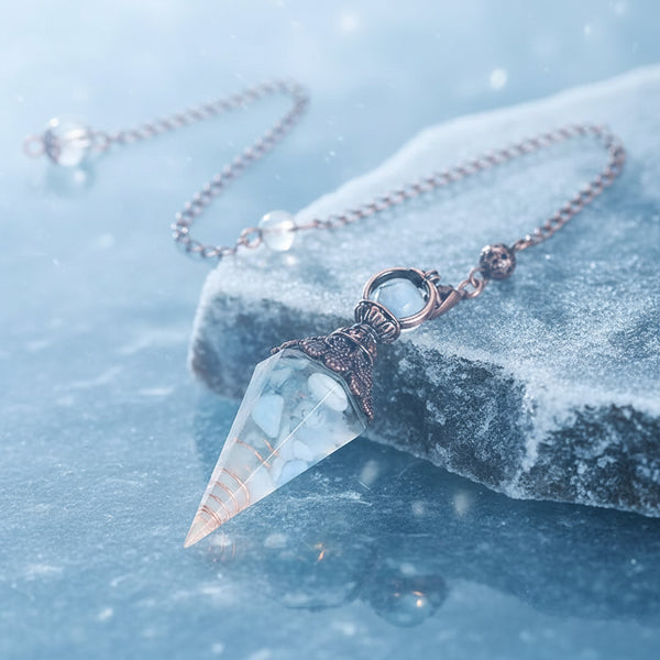 Resin 7 Chakra Healing Crystal Pendulum for dowsing, divination, and energy work.