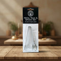 Resin and powder tong and spoon set front view for handling incense resin, herbs, and charcoal safely.