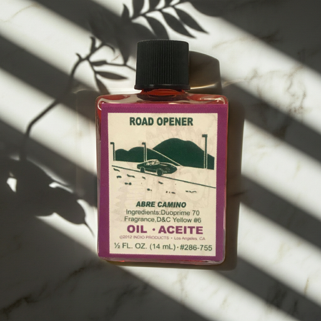Road Opener Wish Oil spiritual oil bottle for removing obstacles, attracting opportunities, and ritual use.
