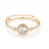 Romantic Blue Heart Crystal Charm Bracelet metal bracelet for Valentine’s gifting, feminine styling, and special occasion wear.