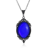 Romantic Gothic Vampire Cameo Necklace with pendant detail for dark romantic outfits, gothic fashion styling, and themed event wear.