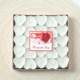 Romantic heart tea light candles set for love-themed decor, proposal setups, and festive romantic occasions.