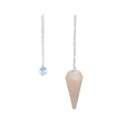 Rose Quartz pendulum crystal divination tool for dowsing, spiritual guidance, and energy work.