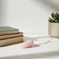 Rose Quartz pendulum healing crystal for chakra balancing, meditation, and intuitive practice.