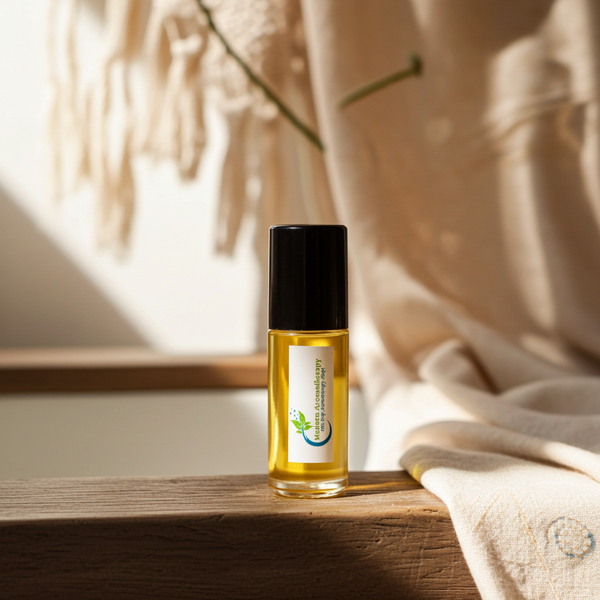 Rosemary Body Oil bottle — fresh clean herbal fragrance oil for daily wear, morning rituals, meditation, and outdoor activities.