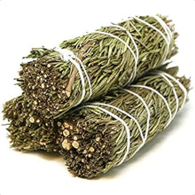 Rosemary smudge bundle pack of 3 for smoke cleansing, meditation practice, and spiritual purification.