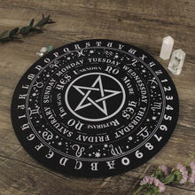 Round Rubber Pendulum Divination Board mat for spiritual questioning, pendulum guidance, and ceremonial use.