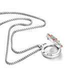 Round Tree of Life aromatherapy locket pendant for carrying essential oils, stress relief, and daily wellness support.