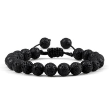 Black Lava Stone & Tiger Eye Crown Bracelet stretch bracelet for relaxation, grounding practice, and daily comfort wear.