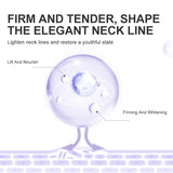 RtopR Mango Neck Firming & Anti-Wrinkle Cream 40g neck care product display with skin illustration on white background.