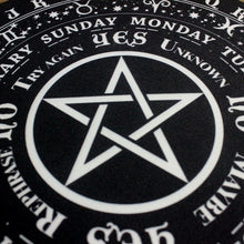 Rubber pendulum divination board round mat for tarot sessions, pendulum reading, and ritual practice.